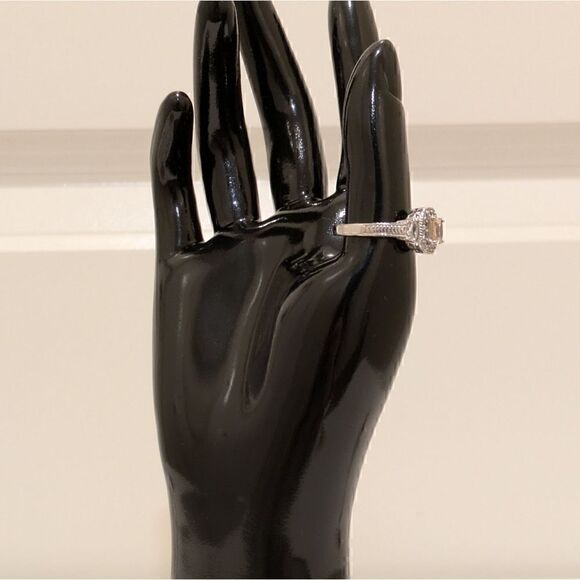 RS Covenant Size 10 Rhodium Plated Ring with Cubic Zirconia Stones - Picture 5 of 7